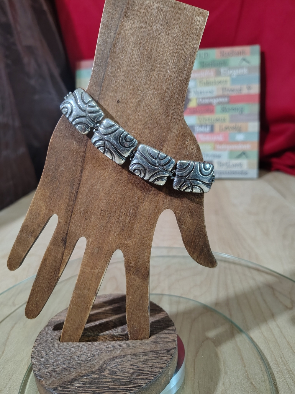 Silver-Tone Floral Link Bracelet - Women Accessories